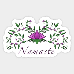 Namaste Lotus Sticker